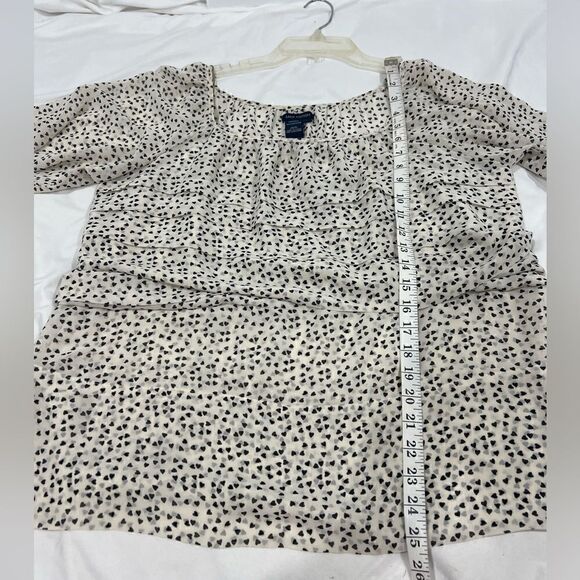 Max Edition heart ruffle print blouse size - Picture 7 of 7